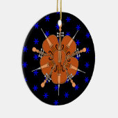 Vijf cello's keramisch ornament (Rechts)