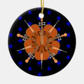 Vijf cello's keramisch ornament (Voorkant)