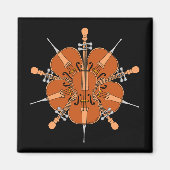 Vijf cello's magneet (Voorkant)