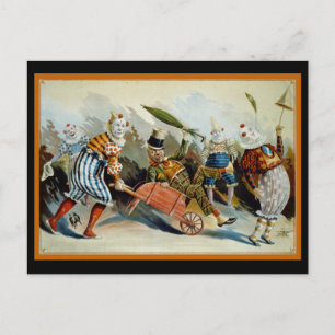 Vijf Clowns Briefkaart