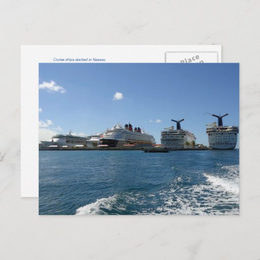 Vijf cruiseschepen briefkaart (Voorkant / Achterkant)