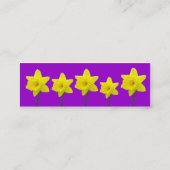 Vijf Daffodils Mini Visitekaartje (Achterkant)