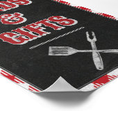 Vijf dagen per week7 BBQ Birthday-kaarten en cadea Poster (Hoek)