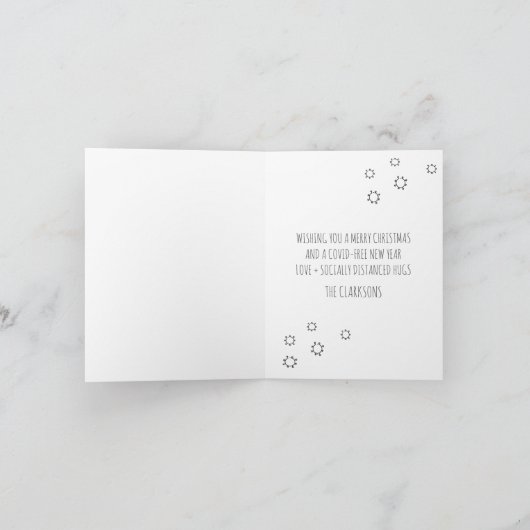 Vijf dagen van Covid-kerst Feestdagen Kaart (Binnen)