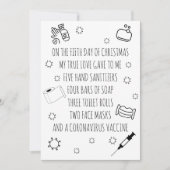 Vijf dagen van Covid-kerst Feestdagenkaart (Voorkant)