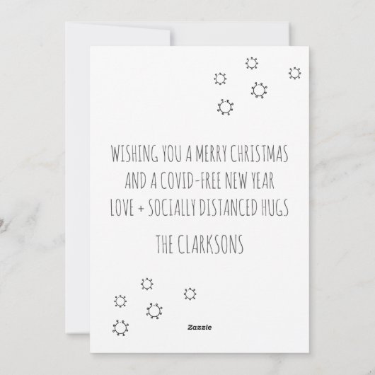 Vijf dagen van Covid-kerst Feestdagenkaart (Achterkant)