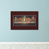 Vijf Dhyani Buddhas Wrapped Canvas (Insitu (Houten vloer))