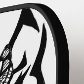 Vijf Dierensymbolen Pickleball Paddle (Links Detail)