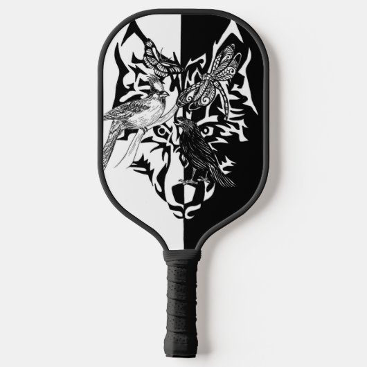 Vijf Dierensymbolen Pickleball Paddle (Achterkant)