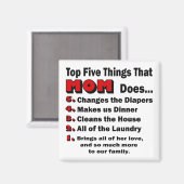 Vijf dingen die mam Magnet doet (Voorkant / Achterkant)