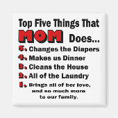 Vijf dingen die mam Magnet doet (Voorkant)