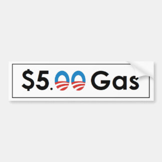 Vijf dollar aan gas Obama Bumpersticker