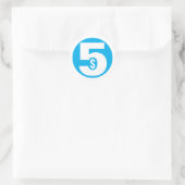 Vijf dollar ronde sticker (Tas)
