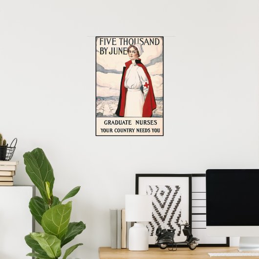 Vijf Duizend per juni zuster die Poster terugwrijf (Thuiskantoor)