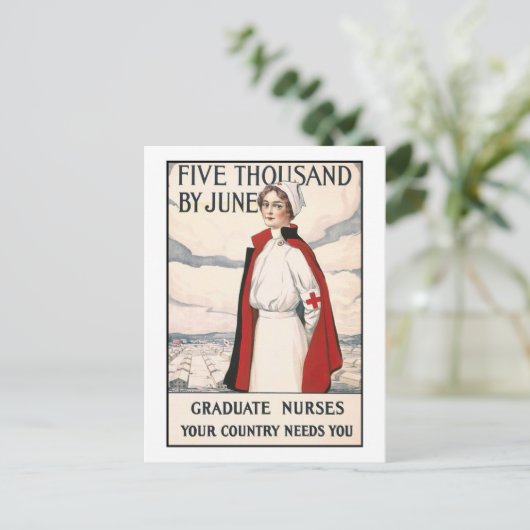 Vijf Duizend per juni zuster die Poster terugwrijf Briefkaart (Staand voorkant)