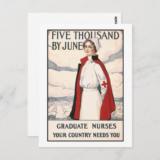 Vijf Duizend per juni zuster die Poster terugwrijf Briefkaart (Voorkant / Achterkant)