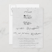 Vijf echte autografieken van William Shakespeare Briefkaart (Voorkant / Achterkant)