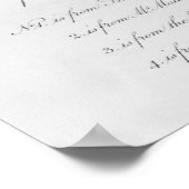 Vijf echte autografieken van William Shakespeare Poster (Hoek)