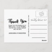 Vijf eenvoudige Afstuderen foto's | Bedankt Black Briefkaart (Achterkant)