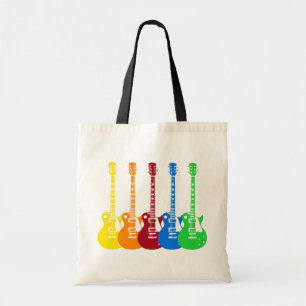 Vijf elektrische gitaren tote bag