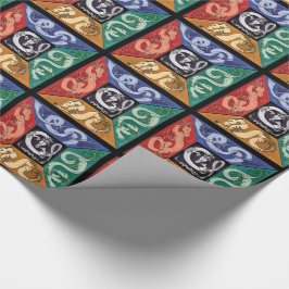 Vijf elementaire dragons cadeaupapier