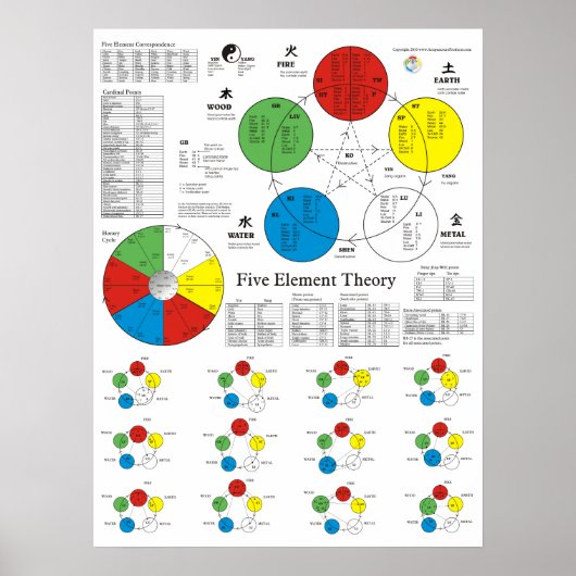 Vijf elementen Acupunctie-Poster Poster (Voorkant)