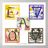 Vijf elementen en handdoeken poster (Voorkant)