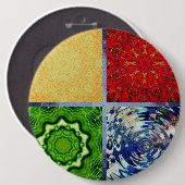 Vijf elementen ronde button 6,0 cm (Voorkant /achterkant)