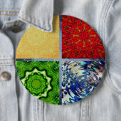 Vijf elementen ronde button 6,0 cm (In situ)