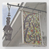 Vijf en tien, Athene, Georgië, Marble Stone Onderz Stenen Onderzetter (Voorkant)