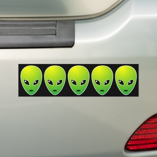 Vijf ET's Bumpersticker (Op auto)