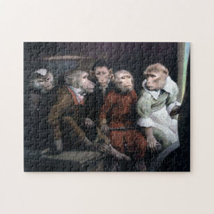 Vijf Fancy apen Legpuzzel