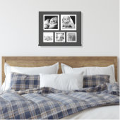 Vijf Fave foto's met witte Lijsten Collage Canvas Afdruk (Insitu (Slaapkamer))