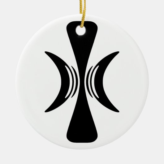 Vijf Fingered Hand van Eris Keramisch Ornament (Voorkant)