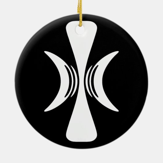 Vijf Fingered Hand van Eris Keramisch Ornament (Achterkant)