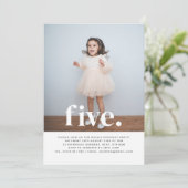 Vijf Foto eerste uitnodiging van de Dag (Staand voorkant)