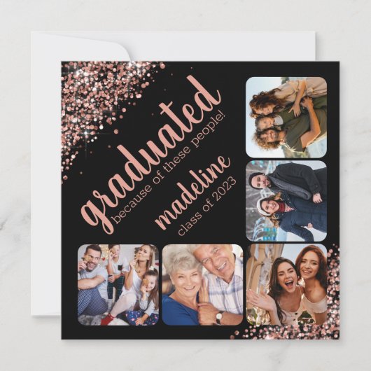 Vijf Foto Glitters Vanwege Afstudeeraankondiging (Voorkant)