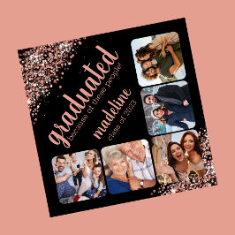 Vijf Foto Glitters Vanwege Afstudeeraankondiging