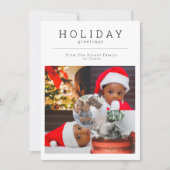 Vijf Foto Holiday Foto gepersonaliseerd Feestdagenkaart (Voorkant)
