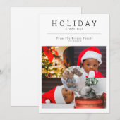 Vijf Foto Holiday Foto gepersonaliseerd Feestdagenkaart (Voorkant / Achterkant)