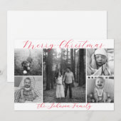 Vijf foto Kerstmis Kaart (Voorkant / Achterkant)