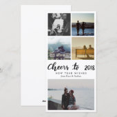 Vijf foto| Kwarten tot het Manuscript 2018 Nieuwja Feestdagenkaart (Voorkant / Achterkant)