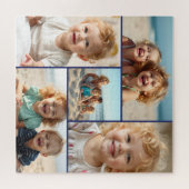 Vijf foto sjabloon | Gepersonaliseerde familiepuzz Legpuzzel (Horizontaal)