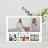 Vijf Foto's Collage Moeder om zwanger te zijn Aankondiging (Staand voorkant)