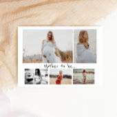 Vijf Foto's Collage Moeder om zwanger te zijn Aankondiging