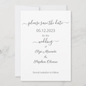 Vijf Foto's die de datum inspireren Save The Date (Achterkant)