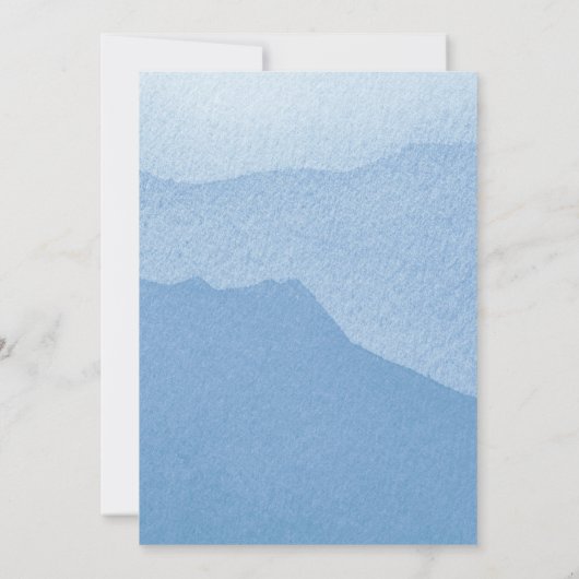 Vijf Foto's op Waterverf Afstuderen Blauw ID892 Kaart (Achterkant)