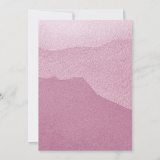 Vijf Foto's op Waterverf Afstuderen Roze ID892 Kaart (Achterkant)