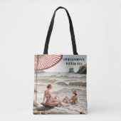 Vijf gaan naar de zee tote bag (Voorkant)