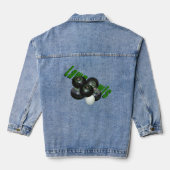 Vijf gazon kommen en jack, dames denim jas denim jacket (Achterkant)